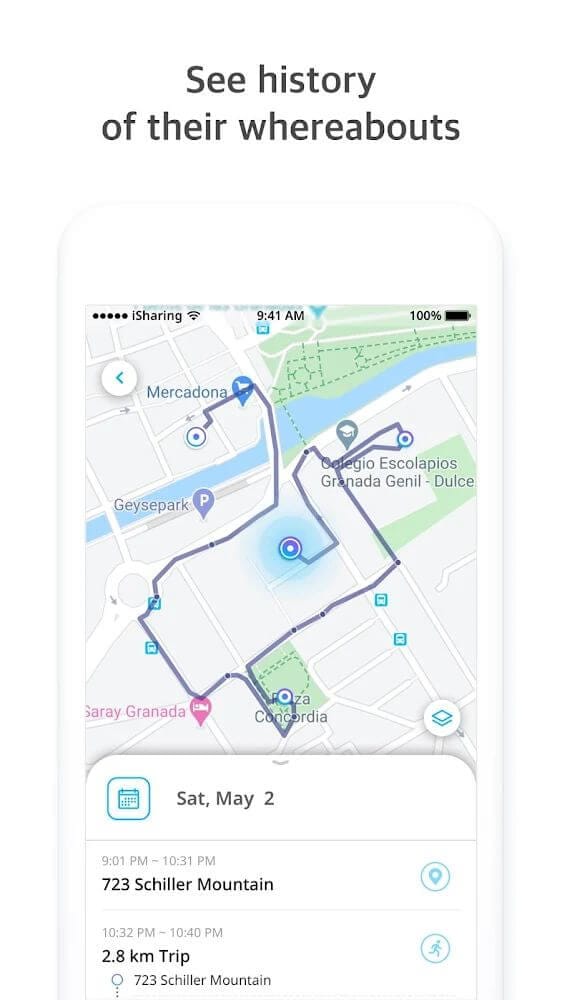 a screenshot of a map on a cell phone