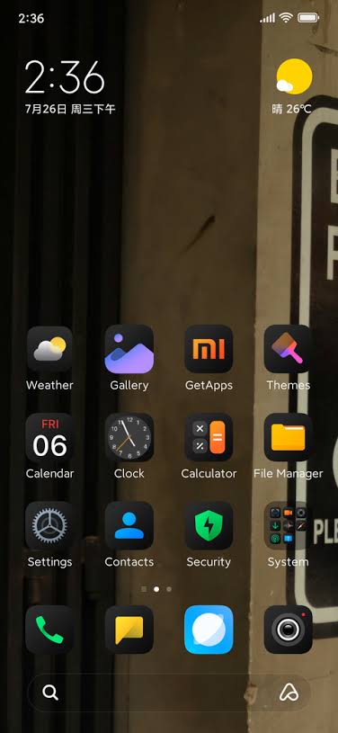Parking Miui Theme With Dark Icons For Miui 1